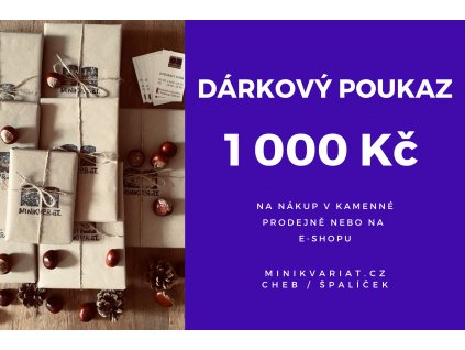 Dárkový poukaz na 1 000 Kč