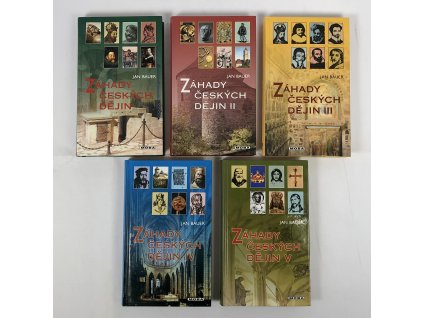 BAUER, Jan: Záhady českých dějin I-V. KOMPLET!, 2000-2002